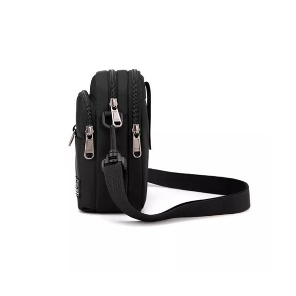 NEW / Men's bag / shoulder-belt-crossbody / BLACK - Picture 6 of 16
